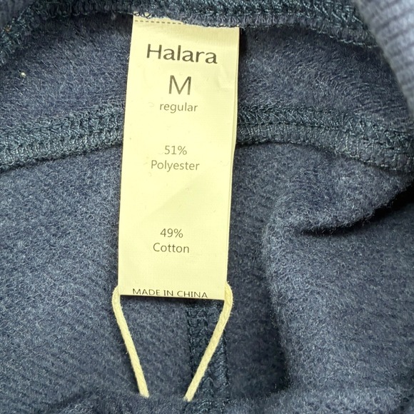 Halara Navy Blue Cargo Joggers Sweatpants High Waist Pockets Regular Fit Medium - Picture 3 of 7